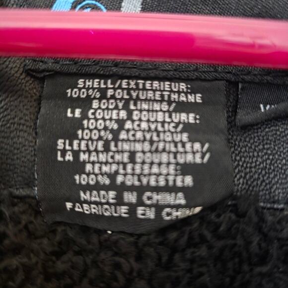 NWT i5 Apparel Black PU Faux Leather Bomber Jacket Men's XL $60 Retail - Picture 4 of 4